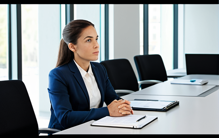 A professional woman, dressed in a modest business suit, seated at a modern conference table. She is deeply engaged in active listening, with a thoughtful and contemplative expression. The setting is a clean, well-lit contemporary office space, conveying an atmosphere of focused discussion. The overall image is professional and calm. fully clothed, appropriate attire, modest clothing, professional dress, perfect anatomy, correct proportions, natural pose, well-formed hands, proper finger count, natural body proportions, safe for work, appropriate content, family-friendly.