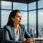 Home 21 질의응답 세션의 사전 준비 체크리스트 - A confident professional woman in her 30s speaking at a modern conference room in São Paulo, Brazil,...