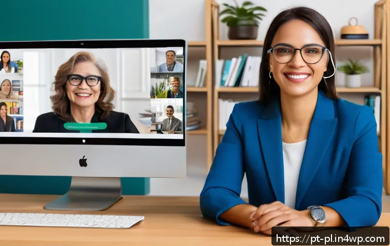 질의응답 세션에서 청중의 기대 관리하기 - A professional virtual webinar setting featuring a diverse group of Brazilian Portuguese-speaking at...
