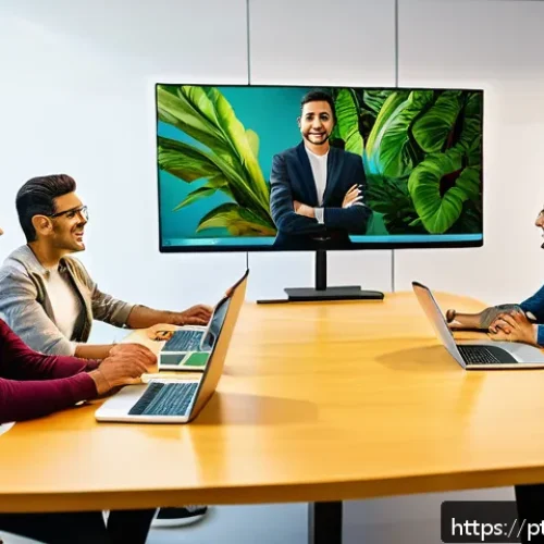 Home 31 질의응답 세션의 성과를 분석하는 방법 - A professional, modern virtual Q&A session with a diverse group of Brazilian participants actively e...