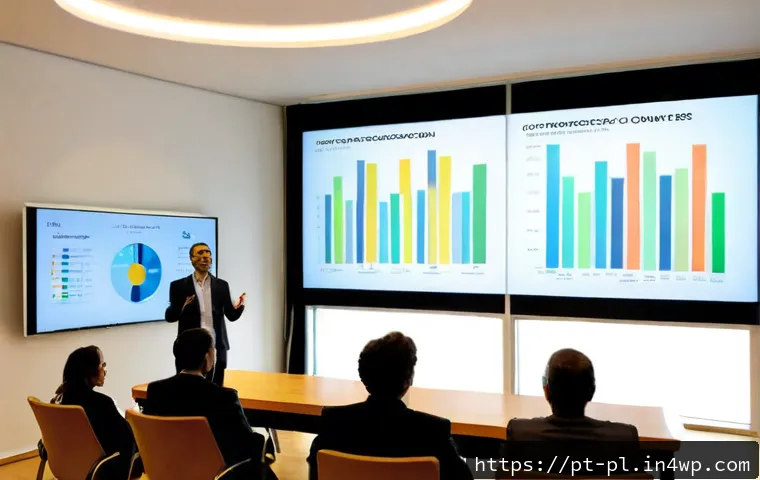 Home 17 질의응답 세션을 위한 효과적인 시각 자료 준비 - Photorealistic corporate Q&A session in a bright Lisbon conference room, Portuguese-speaking present...